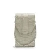 MOSZ Telefoontasje Croco Taupe Brushed Silver