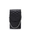 MOSZ Telefoontasje Quilted Black Brushed Silver