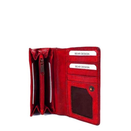 Bear Design Cow Lavato Diana Portemonnee Red - Afbeelding 3