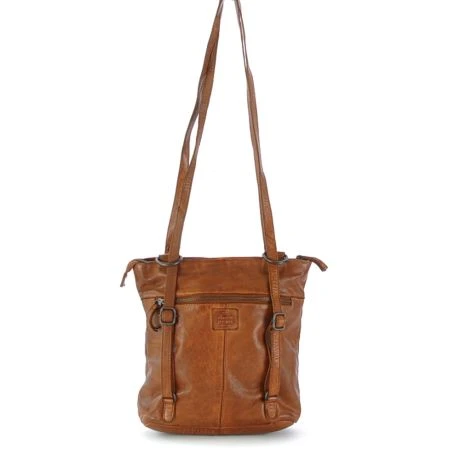 Bear Design Cow Lavato Sandy Schouder/ Rugtas Cognac - Afbeelding 2