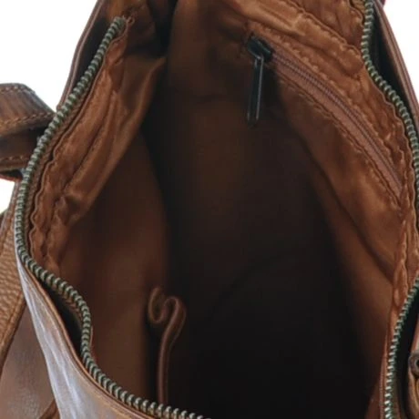 Bear Design Cow Lavato Sandy Schouder/ Rugtas Cognac - Afbeelding 4