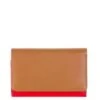 Mywalit Medium Tri-Fold Wallet Outer Zip Portemonnee Caramel