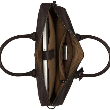 Burkely Vintage Max Worker 17.3" Schoudertas Brown - Afbeelding 4