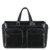 Piquadro Black Square Weekender Duffle Laptop 15" Black