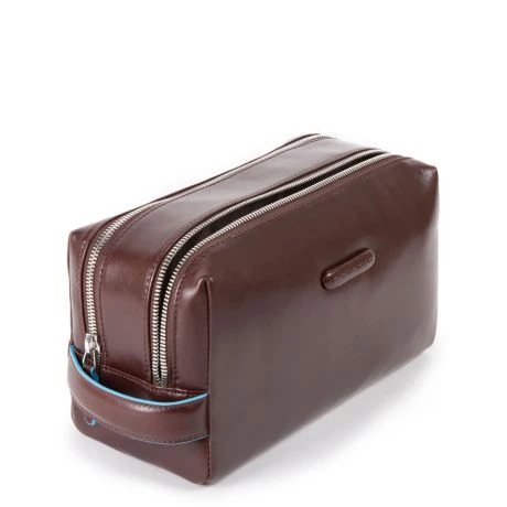 Piquadro Blue Square Toiletry Bag Two Dividers Mahogany - Afbeelding 2