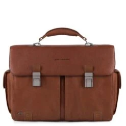 Piquadro Black Square Computer Briefcase 15.6" Tobacco