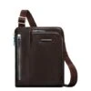 Piquadro Blue Square IPad Air/ IPad Crossbody Bag Mahogany