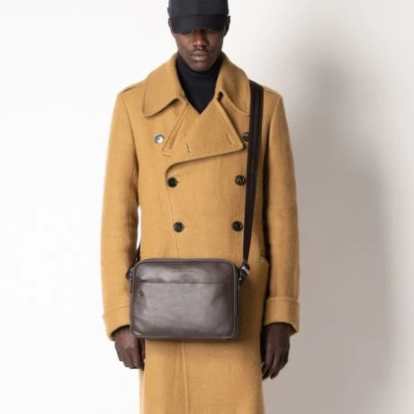 Piquadro Black Square Crossbody Bag IPad 11"/ Pro 9.7" Two Dividers Dark Brown - Afbeelding 3