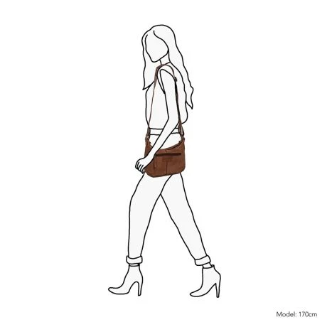 Daniel Ray Carlsbad Schoudertas Cognac - Afbeelding 6