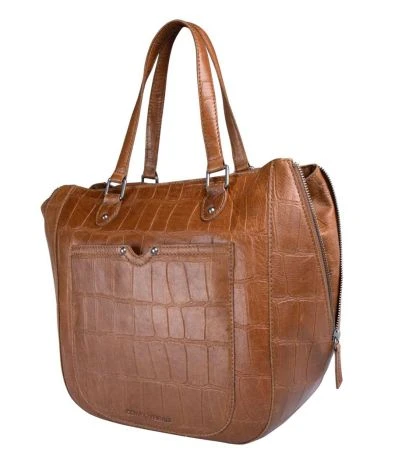Cowboysbag Big Croco Handbag Midvale Fawn - Afbeelding 2