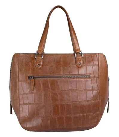 Cowboysbag Big Croco Handbag Midvale Fawn - Afbeelding 3