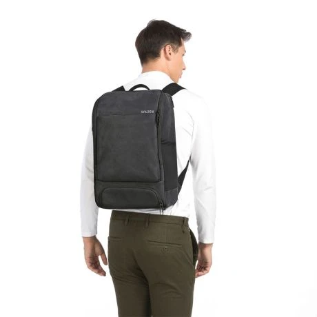 Salzen Alpha Backpack Leather Charcoal Black - Afbeelding 8