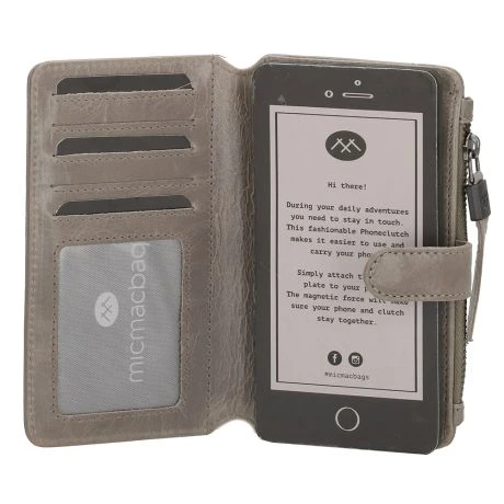 Micmacbags Porto Telefoontasje Grijs - Afbeelding 6