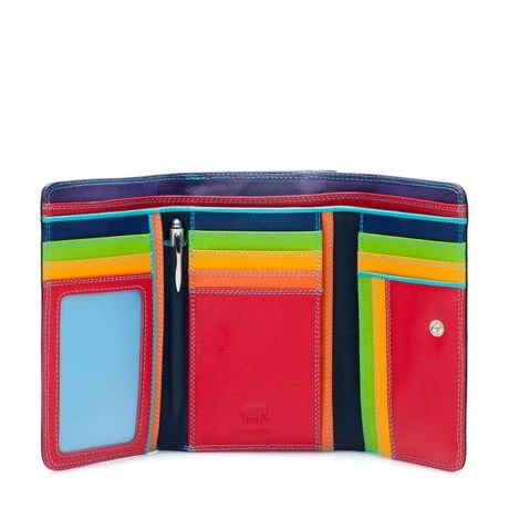 Mywalit Medium Tri-Fold Wallet Outer Zip Portemonnee Black/ Pace - Afbeelding 2