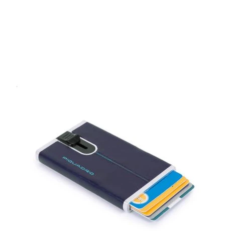 Piquadro Blue Square Creditcard Case With Sliding System Night Blue - Afbeelding 2