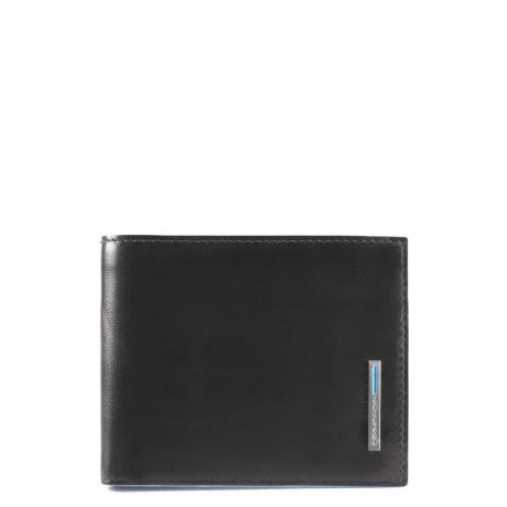 Piquadro Blue Square Men's Wallet With Coin Case Black - Afbeelding 2
