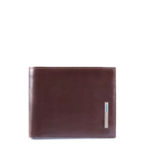 Piquadro Blue Square Men's Wallet With Flip Up/Coin Pocket Mahogany - Afbeelding 3
