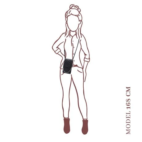 MOSZ Telefoontasje Quilted Black Brushed Silver - Afbeelding 11