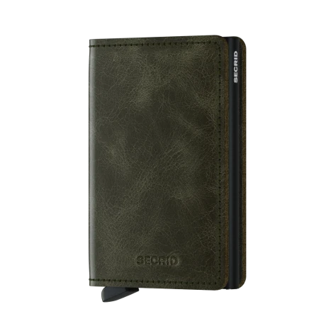 Secrid Slim Wallet Portemonnee Vintage Olive / Black