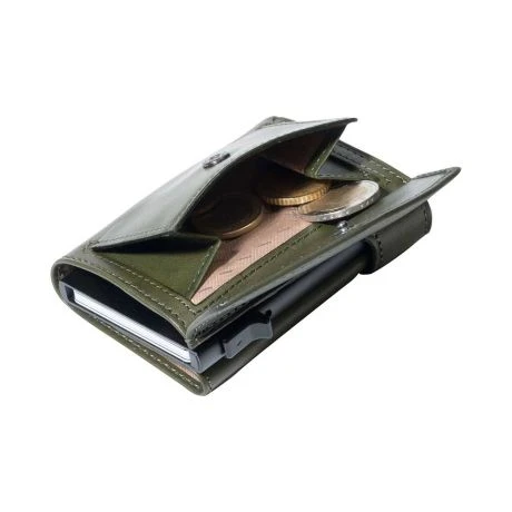 Tony Perotti Furbo Leren Pasjeshouder Met Kleingeldvak Groen - Afbeelding 3