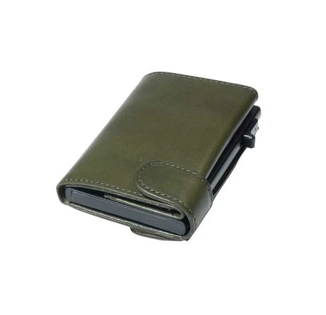 Tony Perotti Furbo Leren Pasjeshouder Met Kleingeldvak Groen - Afbeelding 4