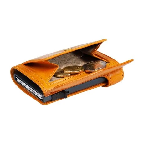 Tony Perotti Furbo Leren Pasjeshouder Met Kleingeldvak Oranje - Afbeelding 3