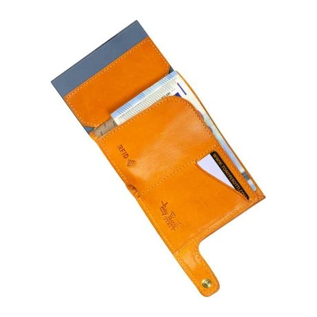 Tony Perotti Furbo Leren Pasjeshouder Met Kleingeldvak Oranje - Afbeelding 5